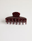 Claw Clip in Striped Cherry