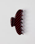 Claw Clip in Striped Chilli