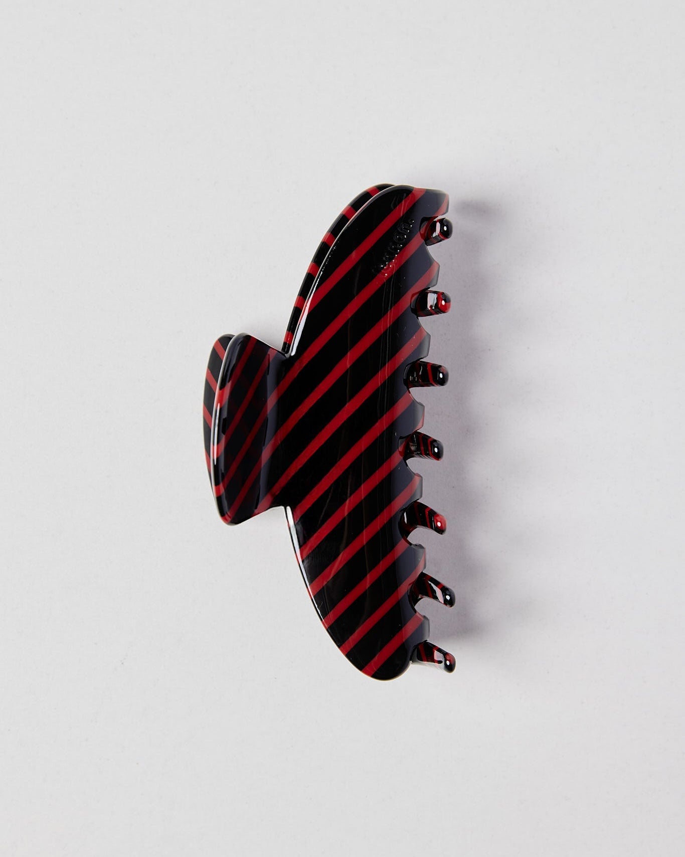 Claw Clip in Striped Chilli